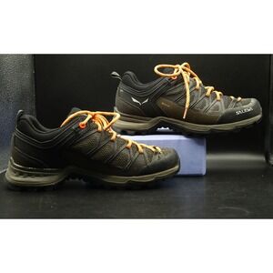 Salewa WS MTN TRAINER LITE GTX Wallnut Fluo Coral Hiking Shoes Women's US 8.5